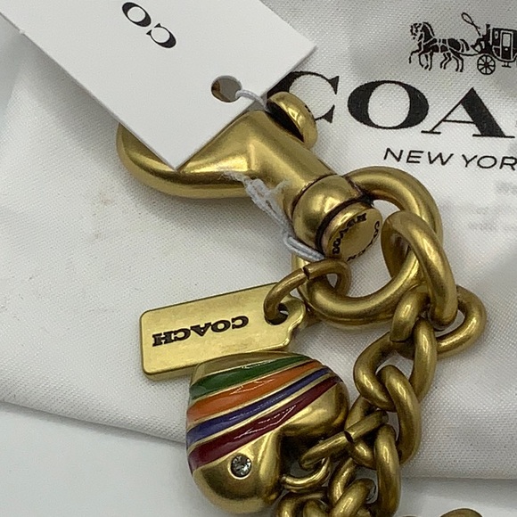 Coach bag extender chain with charms - Picture 4 of 7